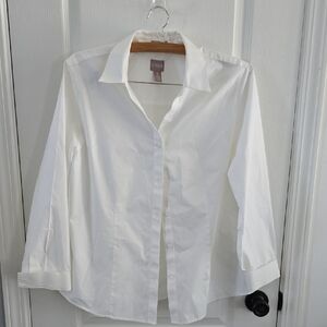 Classic White Button-Up Shirt